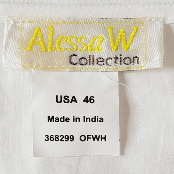 Alessa W Collection Womens 14 Top Crochet Eyelet Lace Feminine Bell Sleeve Tunic - Picture 6 of 10